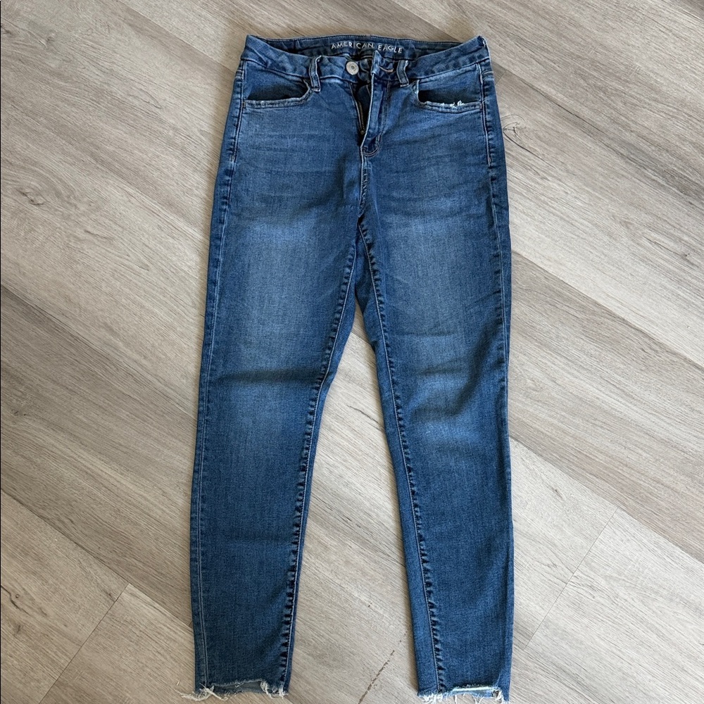 American Eagle Outfitters Women's curvy jogging Jeans - Medium/Dark Blue